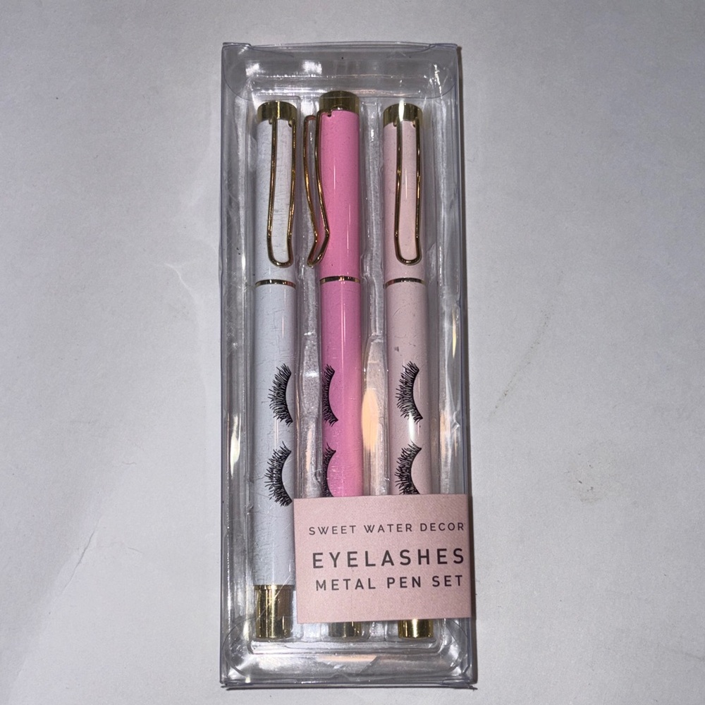 Sweet Water Decor Eyelashes Metal Pen Set